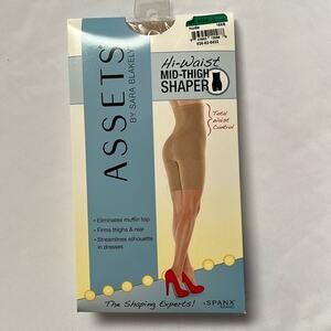 Assets Hi-Waist Mid-Thigh Shaper Nude Size 3 Spanx Brand Firms Controls